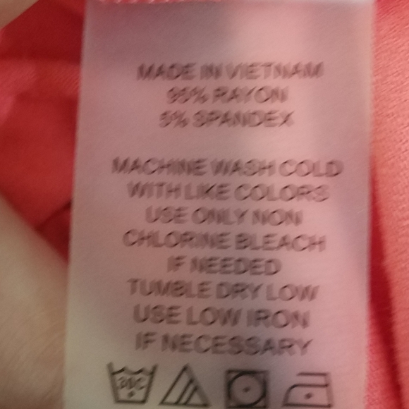 Vince Camuto Pink Asymmetric V Neck Tie Tank Top S - Picture 6 of 6